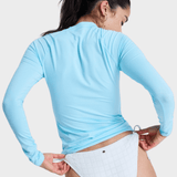 Whole Hearted Langærmet UV trøje - Dame - Tanager Turquoise - Gumpel & Co