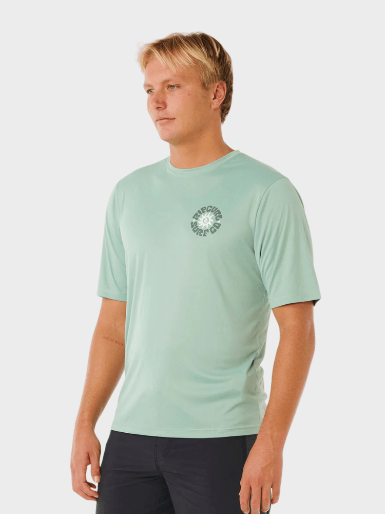 Rip Curl Pacific Rinse Surflite UPF S/S UV trøjer - Herre - Aloe