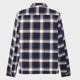 Flannel check overshirt Skjorte - Herre - Navy
