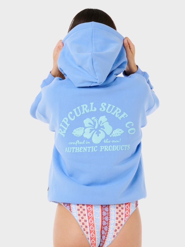 Surf Puff Heritage Hood P/P Hoodie - Dame - Cornflower Blue - Gumpel & Co