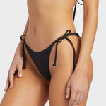 Sol Searcher Tie Side Tanga bikinitrusse - Dame - Black Pebble - Gumpel & Co