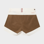 5 Inch Field Shorts - Dame - Off White / Tan - Gumpel & Co