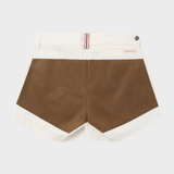 5 Inch Field Shorts - Dame - Off White / Tan - Gumpel & Co