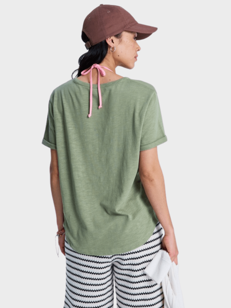 Roxy Oceanwave Regular Emby T shirt - Dame - Oil Green