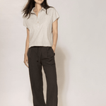 BLUE SPORTSWEAR Lisbeth short linen Shirt - Dame - Chalk-melange