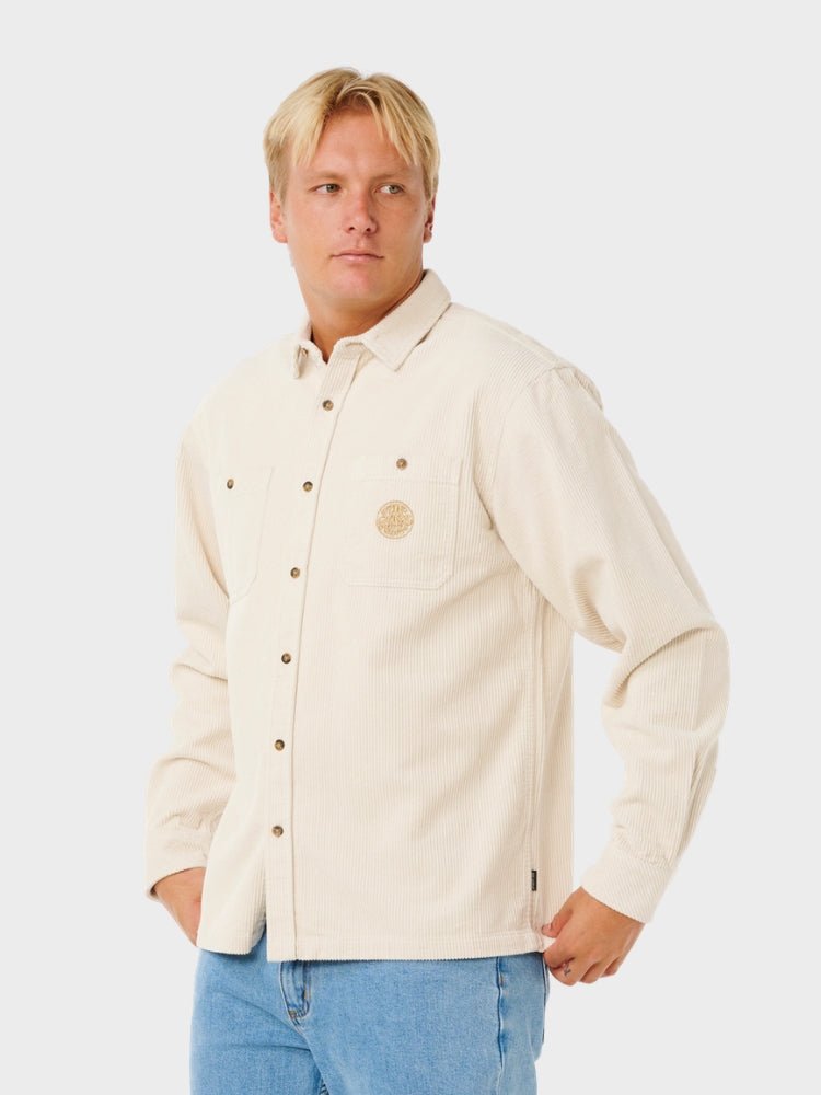 Premium Surf Cord L/S Skjorter - Herre - Sand Dune - Gumpel & Co