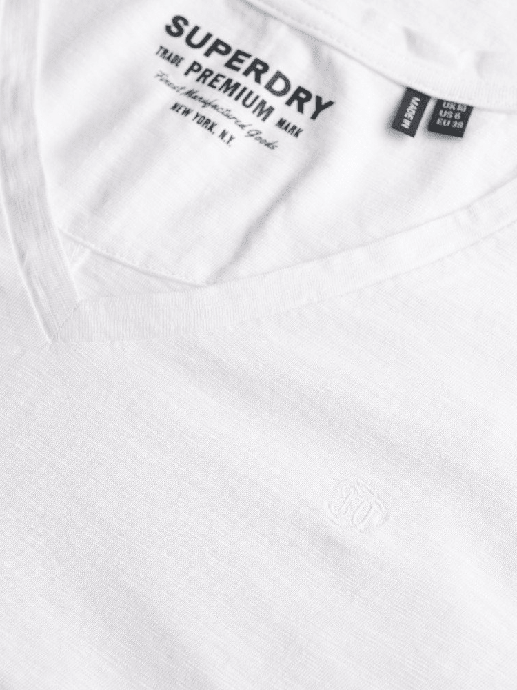 Studios Slub Embroidered Tshirt - Dame - Optic - Gumpel & Co