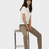 BLUE SPORTSWEAR Lina linen Polo Tee - Dame - White