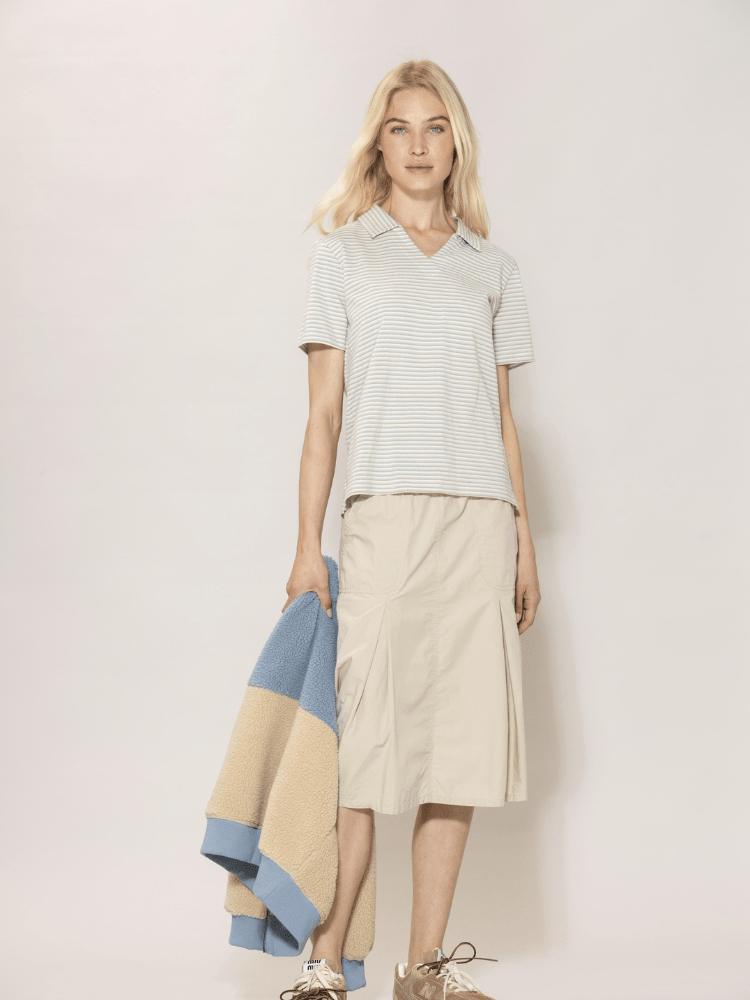 BLUE SPORTSWEAR Linea poplin Skirt - Dame - Chalk