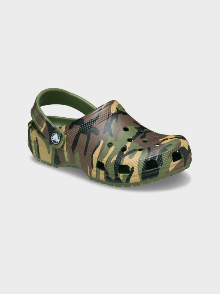 Classic Camouflage Clog Crocs - Børn - Army Green/Multi - Gumpel & Co