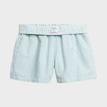 SUPERDRY Cotton Stripe Elastic Shorts - Dame - Peppermint Chalk Stripe
