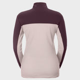 W Defined Light Pullover Midlayer - Dame - Wax Pink/Cocoa Red