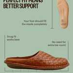 VIBAe Roma Woven Leather - Unisex - Cognac Brown