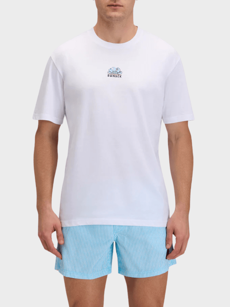 Sundek Tidal Surfer Printer Tshirt - Herre - White