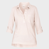 Latina LS Polo Tee - Dame - Soft Rose - Gumpel & Co