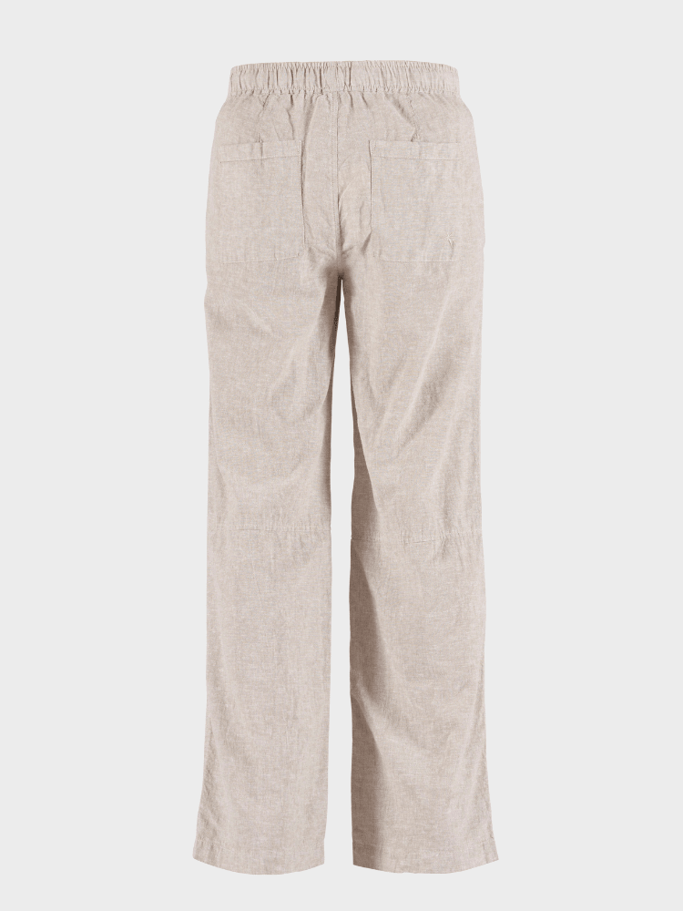 Luca linen Trousers - Dame - Chalk - melange - Gumpel & Co
