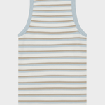 KNOWLEDGE COTTON APPAREL Racer Rib Top - Dame - Multi color stripe
