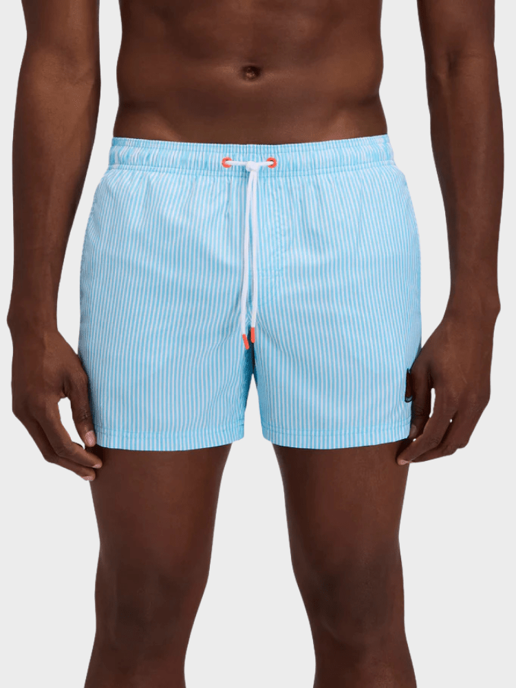 Sundek Juicy Stripe Short Length Badebukser - Herre - Lunar