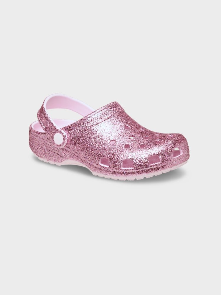 CROCS Classic Chunky Glitter Clog Crocs - Børn - Pink Milk