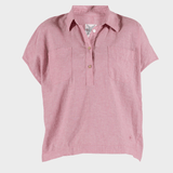 Lisbeth short linen Shirt - Dame - Soft Pink melange