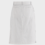 Lizzie cotton/linen striped Skirt - Dame - Cream w/Dusty Navy - Gumpel & Co