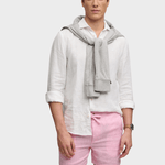 SUPERDRY Merchant Linen Shorts - Herre - Pink Chambray
