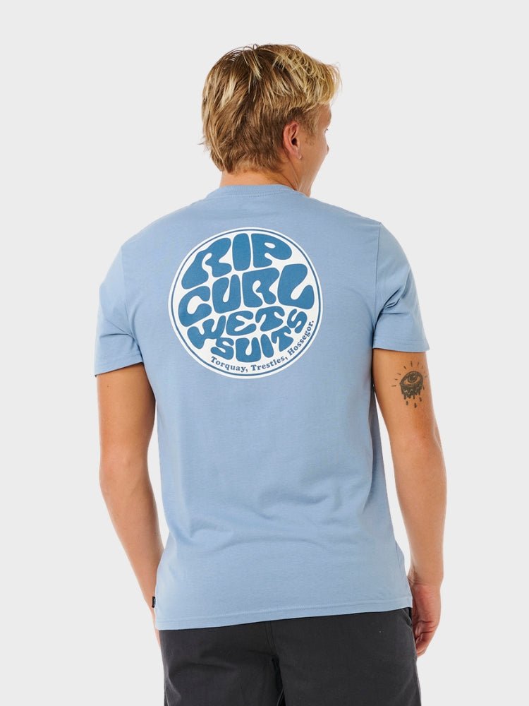 Rip Curl Wettie Passage Icon T shirt - Herre - Faded Denim