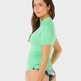 Rip Curl Molokai Ss Solid UPF UV trøjer - Dame - Green