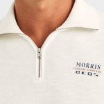 Morris Northcott Slub Half Zip - Off white