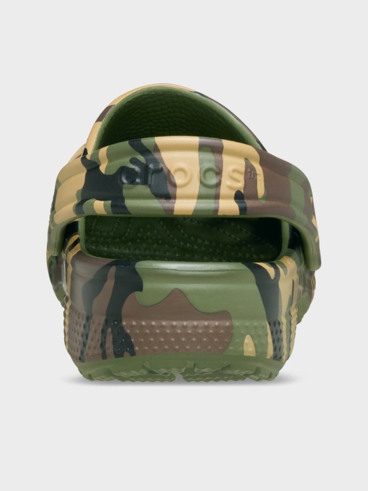 Classic Camouflage Clog Crocs - Børn - Army Green/Multi - Gumpel & Co