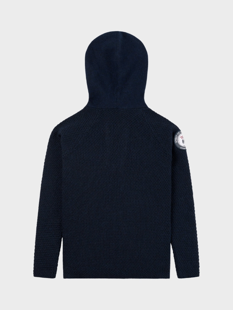 Amundsen W Boiled Hoodie Laced - Dame - Faded Navy
