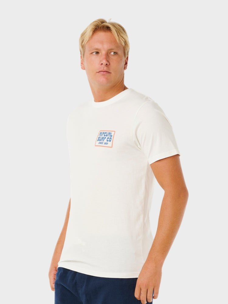 Rip Curl Pacific Rinse Sunrise T shirt - Herre - Bone