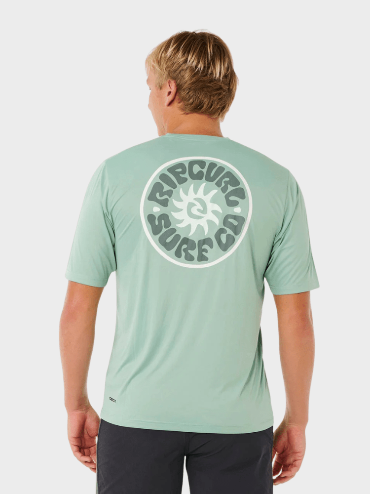 Rip Curl Pacific Rinse Surflite UPF S/S UV trøjer - Herre - Aloe