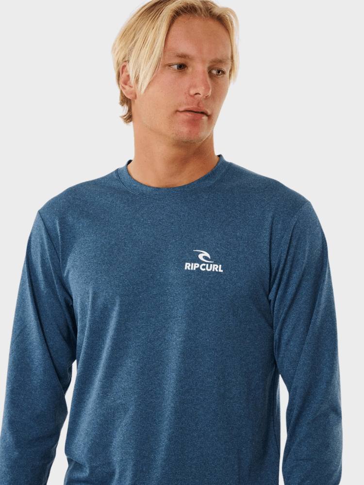 Stack UPF L/S UV trøjer - Herre - Navy Marle - Gumpel & Co