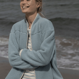 Donna striped Bluse m/lange ærmer - Dame - Ecru w/Aqua - Gumpel & Co