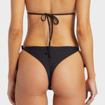 Sol Searcher Tie Side Tanga bikinitrusse - Dame - Black Pebble - Gumpel & Co