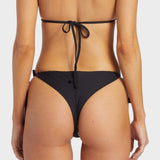 Sol Searcher Tie Side Tanga bikinitrusse - Dame - Black Pebble - Gumpel & Co