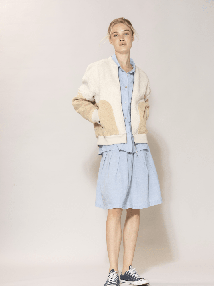 BLUE SPORTSWEAR Anemone linen Skirt - Dame - Heaven-melange