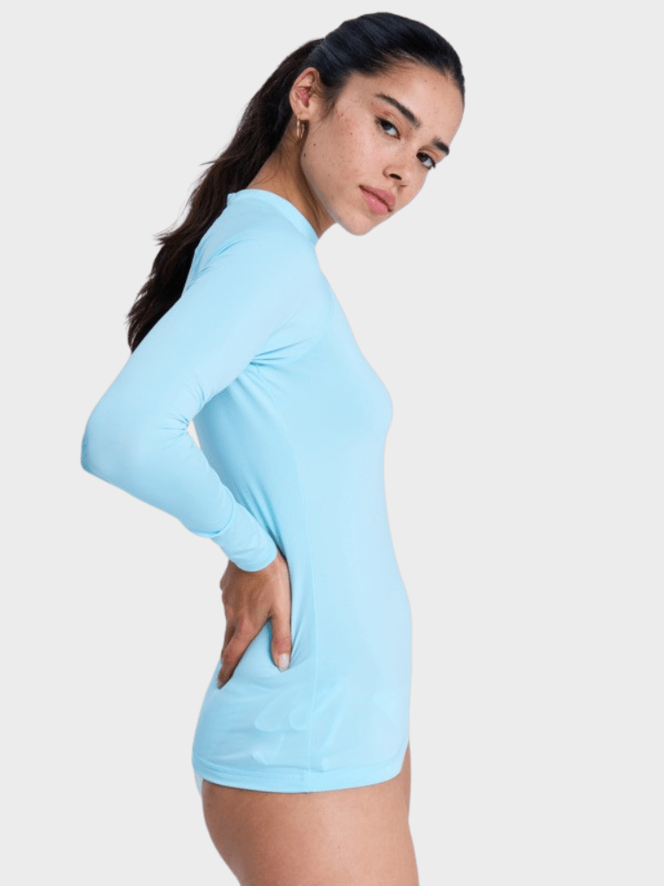 Whole Hearted Langærmet UV trøje - Dame - Tanager Turquoise - Gumpel & Co