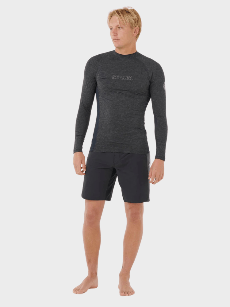 Rip Curl Dawn Patrol UPF Perf L/S UV trøjer - Herre - Black Marle