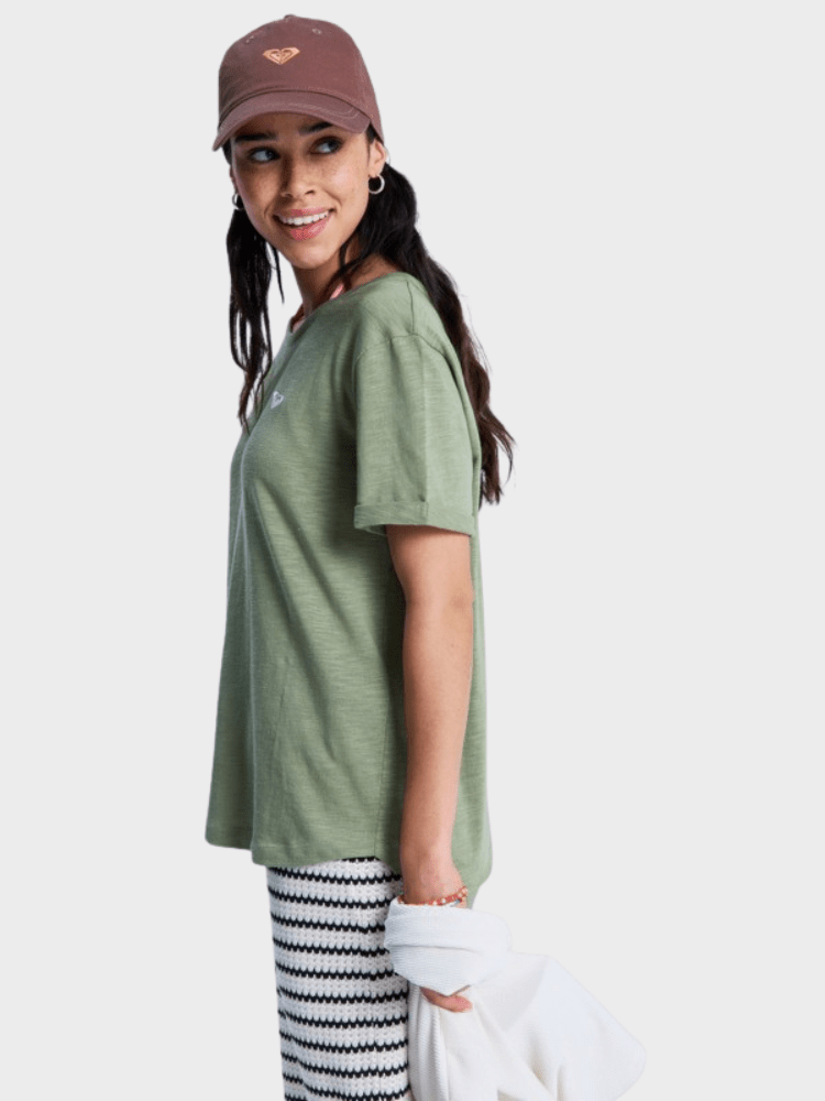 Roxy Oceanwave Regular Emby T shirt - Dame - Oil Green