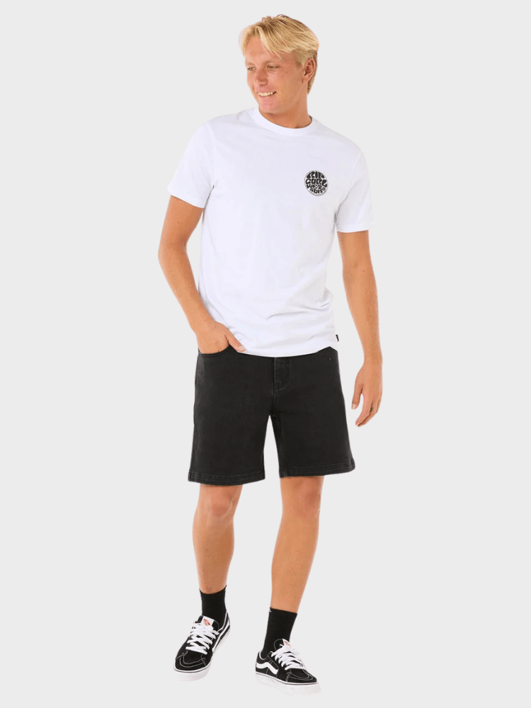 Rip Curl Wettie Icon T shirt - Herre - Optical White