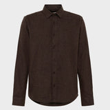 Dune regular flannel shirt Skjorte - Herre - Chocolate Torte