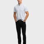 SUPERDRY Preppy Oxford Kortærmet skjorte - Herre - Blue Beach Stripe