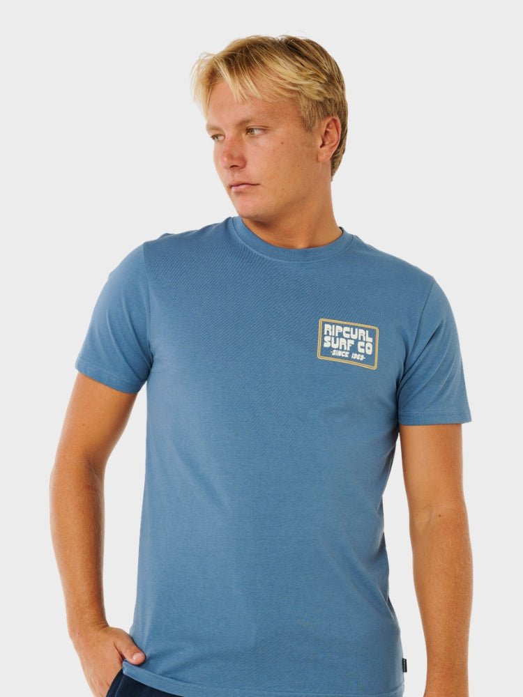 Rip Curl Pacific Rinse Sunrise T shirt - Herre - Bluefin