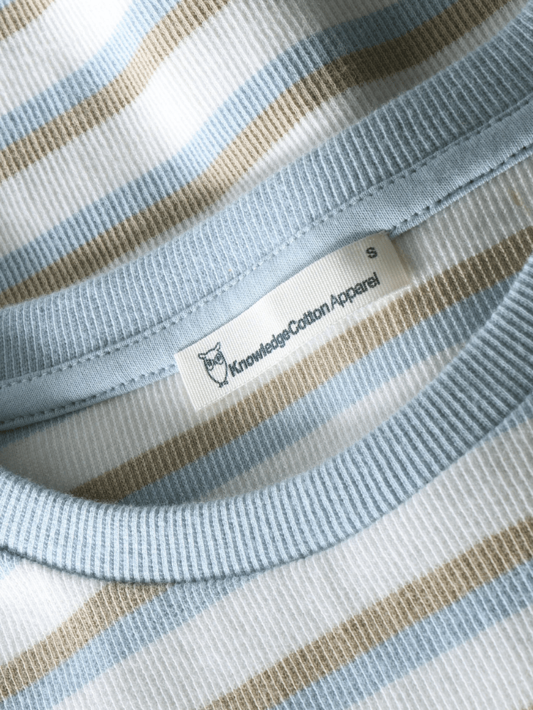 KNOWLEDGE COTTON APPAREL Rib T-shirt - Dame - Multi color stripe