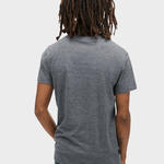 Organic Cotton Essential Logo Tshirt - Herre - Eclipse Navy/Grey Marl Feeder - Gumpel & Co
