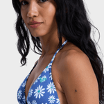 Roxy Pt Essentials Tiki Tri Bikini Top - Dame - Dutch Blue Flower Soul Small