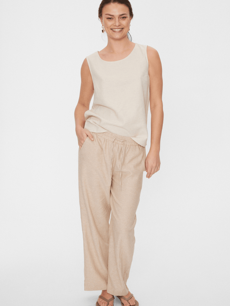 Freequent Lava Bukser - Dame - SAND MELANGE