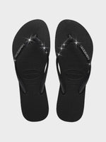 Slim Glitter II Klipklapper - Dame - Black/Black